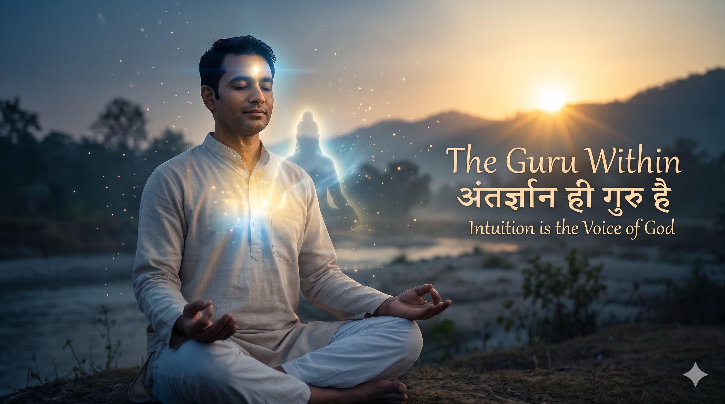A person in meditation, listening within